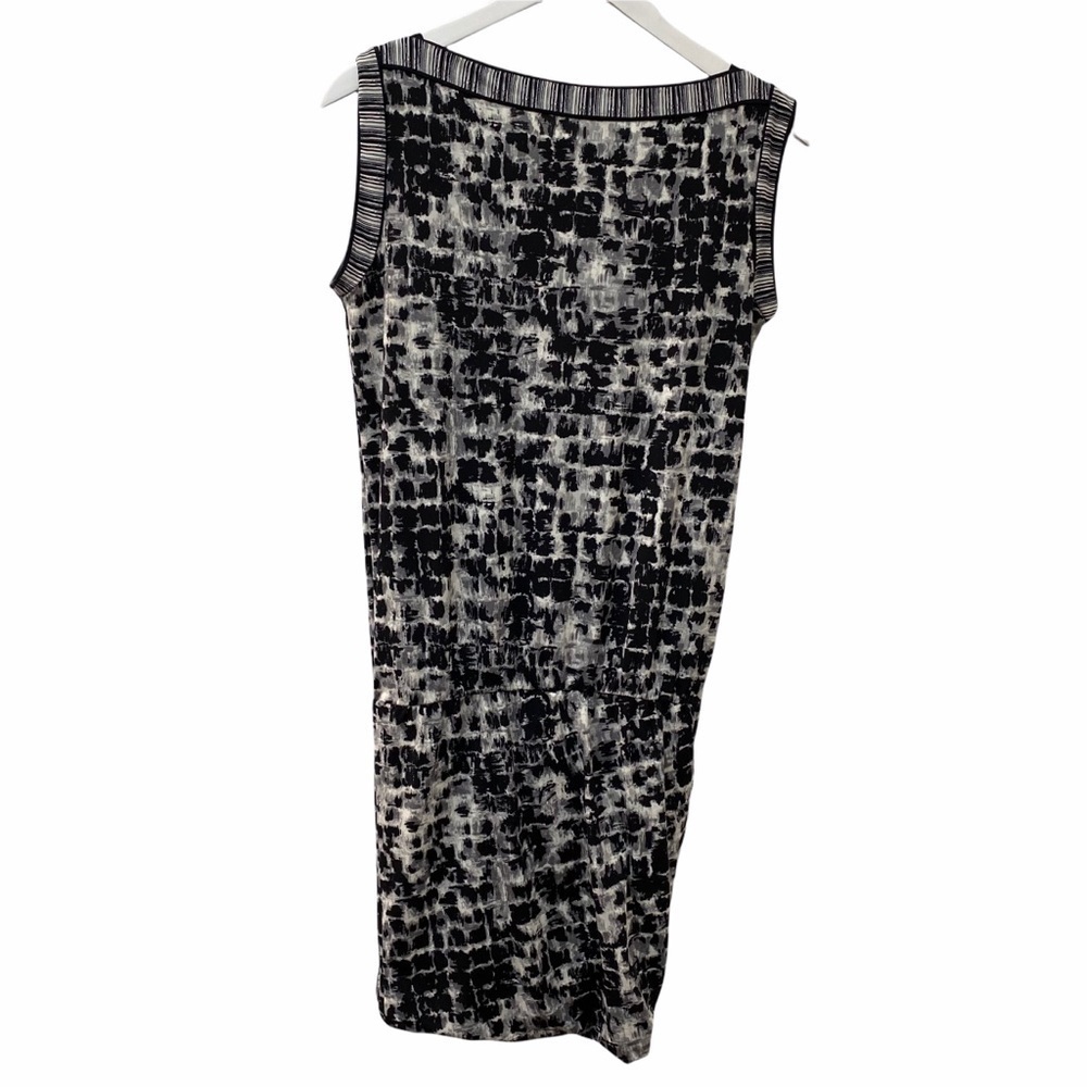BCBG Dress XS Stretch Tunic Black Print